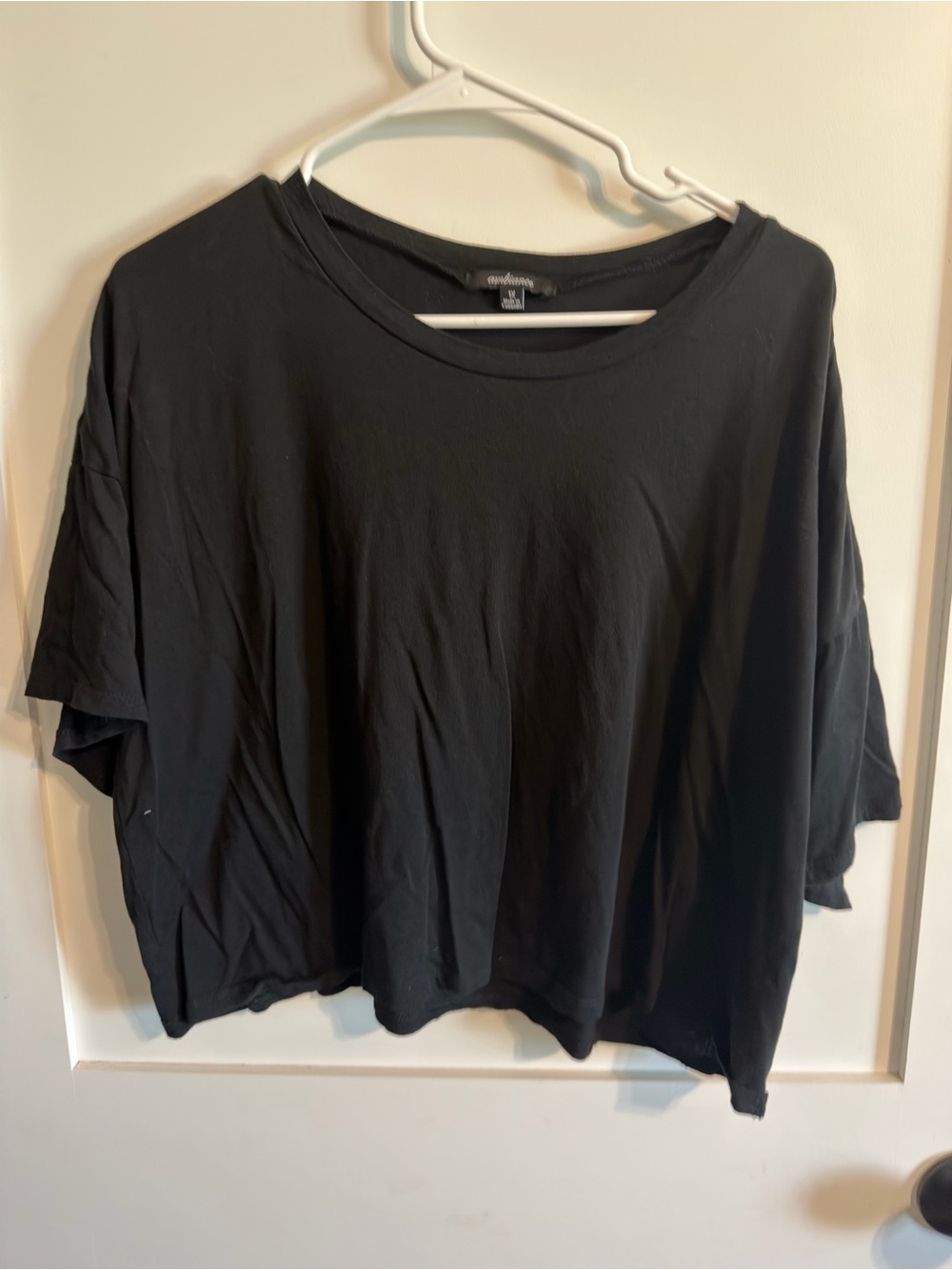 Ambiance Black Relaxed Boxy Short Sleeve Tee